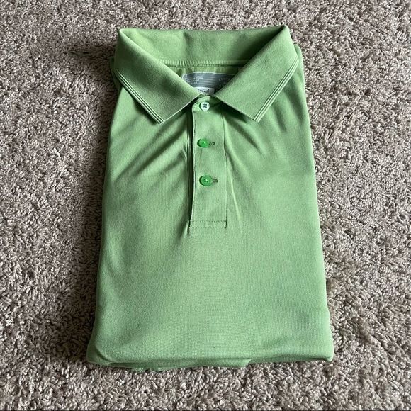 Cutter & Buck Green CB DryTec Short Sleeve Collard Golf Polo;SZ L;Good Condition - Picture 12 of 16